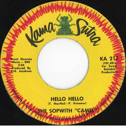 Sopwith Camel Hello Hello / Treadin' Vinyl 7" USED