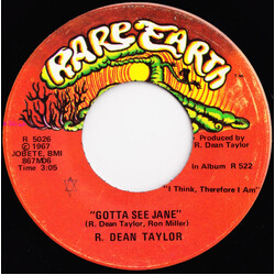 R. Dean Taylor Gotta See Jane / Back Street USED VINYL 7INCH 45 RPM SINGLE