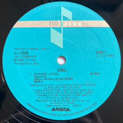 Zinc (2) Street Level Vinyl 12" USED