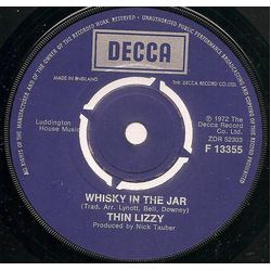 Thin Lizzy Whisky In The Jar / Black Boys On The Corner Vinyl 7" USED
