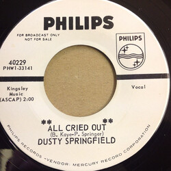 Dusty Springfield All Cried Out Vinyl 7" USED