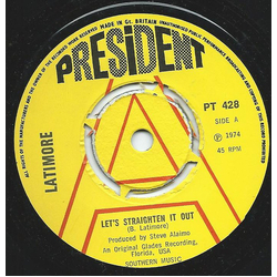 Latimore (2) Let's Straighten It Out Vinyl 7" USED