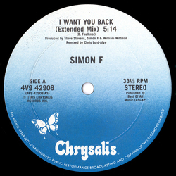 Simon Fellowes I Want You Back Vinyl 12" USED