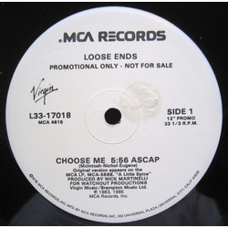 Loose Ends Choose Me Vinyl 12" USED