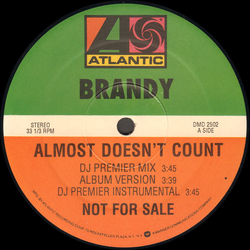 Brandy (2) Almost Doesn't Count (The Remixes) Vinyl 12" USED