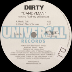 Dirty (4) Candyman USED VINYL 12INCH PROMO