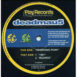 Deadmau5 Vanishing Point Vinyl 12" USED