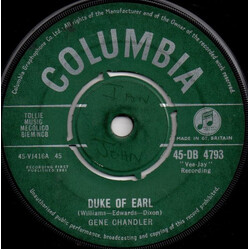 Gene Chandler Duke Of Earl Vinyl 7" USED