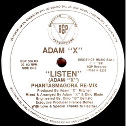 Adam X Listen Vinyl 12" USED