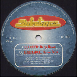 Decoder / Substance (2) Deep Down / Home Boyz Vinyl 12" USED