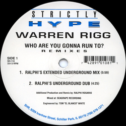 Warren Rigg Who Are You Gonna Run To? (Remixes) Vinyl 12" USED