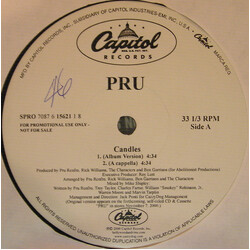 Pru Candles USED VINYL 12INCH PROMO