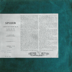 Louis Spohr / Classics Club Chamber Ensemble Monet In F Major, Op.31 Vinyl LP USED
