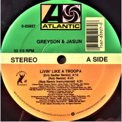 Greyson & Jasun Livin' Like A Troopa / Sweatin' Me Wet Vinyl 12" USED