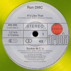 Run-DMC It's Like That / Sucker M.C.'s Vinyl 12" USED