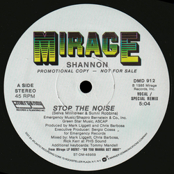 Shannon Stop The Noise Vinyl 12" USED