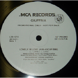 Giuffria Lonely In Love Vinyl 12" USED