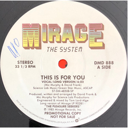 The System This Is For You Vinyl 12" USED