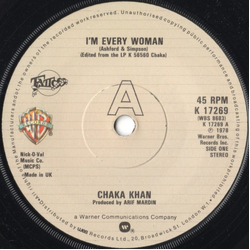 Chaka Khan I'm Every Woman Vinyl 7" USED