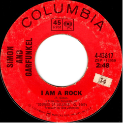 Simon & Garfunkel I Am A Rock Vinyl 7" USED