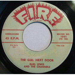 Earl Lewis / The Channels The Girl Next Door / My Heart Is Sad Vinyl 7" USED