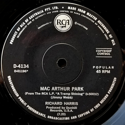 Richard Harris Mac Arthur Park Vinyl 7" USED