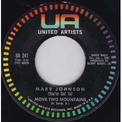 Marv Johnson (You've Got To) Move Two Mountains / I Need You Vinyl 7" USED