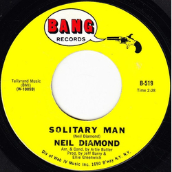 Neil Diamond Solitary Man / Do It Vinyl 7" USED