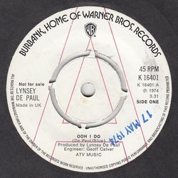 Lynsey De Paul Ooh I Do Vinyl 7" USED