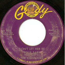 The Contours Don't Let Her Be Your Baby Vinyl 7" USED