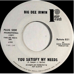 Big Dee Irwin You Satisfy My Needs / I Wanna Stay Right Here With You Vinyl 7" USED