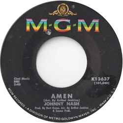Johnny Nash Amen / Perfumed Flower Vinyl 7" USED