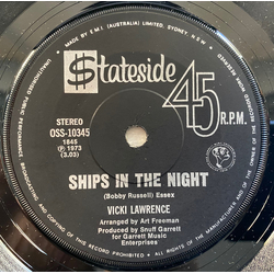 Vicki Lawrence Ships In The Night Vinyl 7" USED