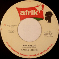 Barry Biggs Sincerely Vinyl 7" USED