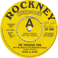 Chas And Dave The Sideboard Song Vinyl 7" USED