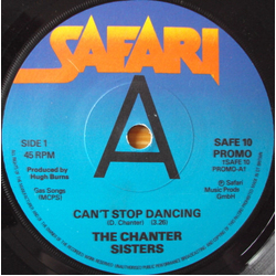 Chanter Sisters Can't Stop Dancing Vinyl 7" USED