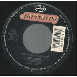 Toby Keith Wish I Didn't Know Now / Under The Fall Vinyl 7" USED