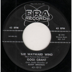 Gogi Grant The Wayward Wind / No More Than Forever Vinyl 7" USED