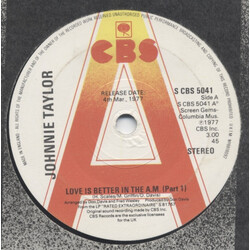 Johnnie Taylor Love Is Better In The A.M. VINYL 7" USED