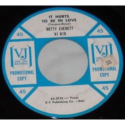 Betty Everett It Hurts To Be In Love Vinyl 7" USED