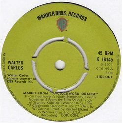 Walter Carlos March From "A Clockwork Orange" Vinyl 7" USED