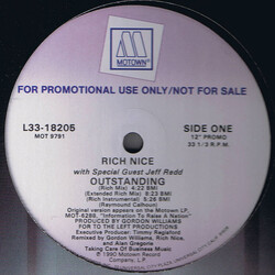 Rich Nice / Jeff Redd Outstanding VINYL 12" USED