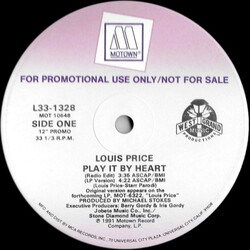 Louis Price Play It By Heart USED VINYL 12INCH 33 S RPM SINGLE PROMO STEREO