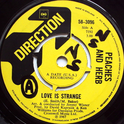 Peaches & Herb Love Is Strange Vinyl 7" USED