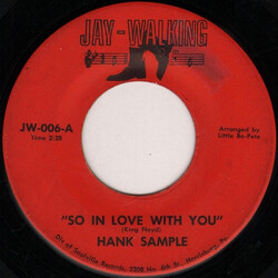 Hank Sample So In Love With You / You're Being Unfair To Me USED VINYL 7INCH 45 RPM