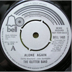 The Glitter Band Alone Again Vinyl 7" USED