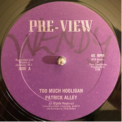 Patrick Alley Too Much Hooligan Vinyl 12" USED