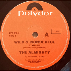 The Almighty Wild & Wonderful Vinyl 7" USED