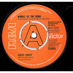 Middle Of The Road Soley Soley Vinyl 7" USED