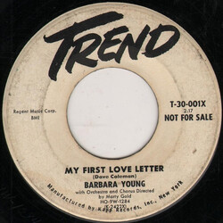 Barbara Young My First Love Letter USED VINYL 7INCH 45 RPM PROMO